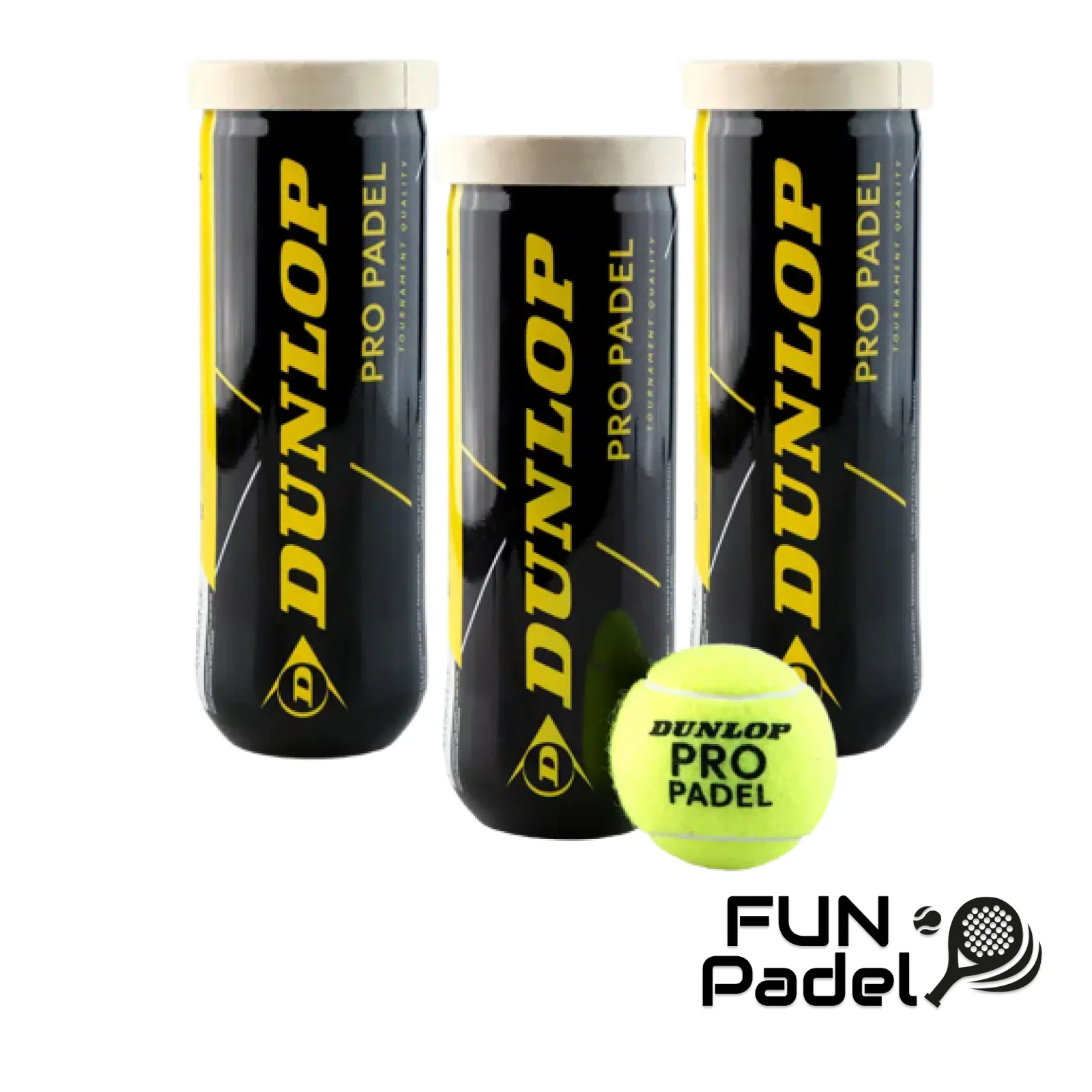 Dunlop PRO Padel Balls — 3-Pack Tubes (9 Balls) - image 1