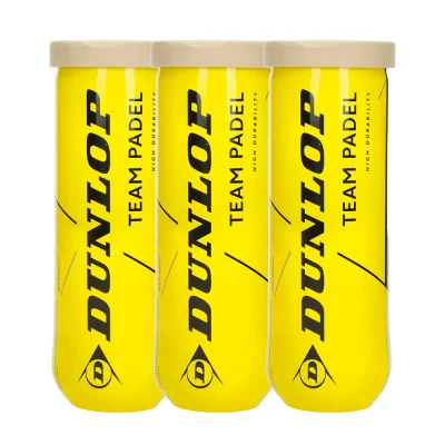 Dunlop TEAM Padel Balls - 3-Pack Tubes