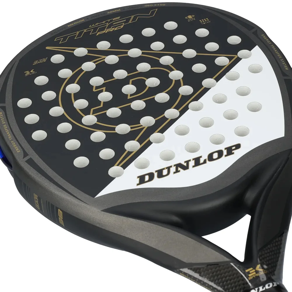 Dunlop Titan Pro White 2024 — raquete de padel profissional. Controlo e potência - imagem 6