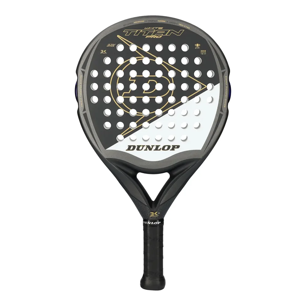 Dunlop Titan Pro White 2024 — raquete de padel profissional. Controlo e potência - imagem 1