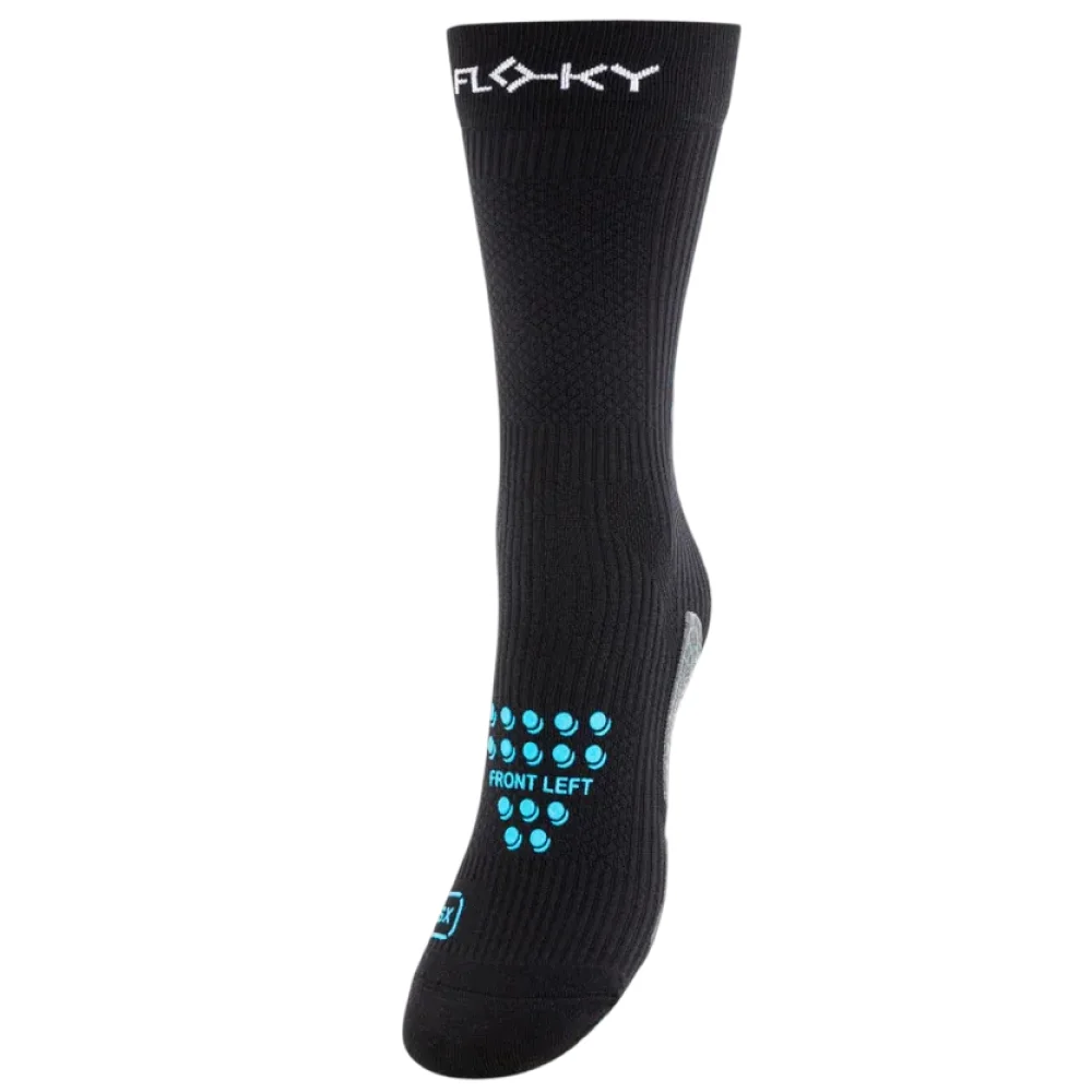 Floky S-Mash 3D Socks Black Light Blue — Unisex Sports Socks for Padel, Tennis & Pickleball - image 1