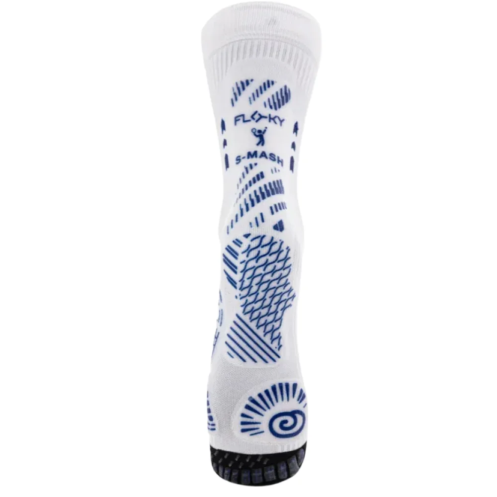 Floky S-Mash 3D Socks White Blue — Unisex Sports Socks for Padel, Tennis & Pickleball - image 2