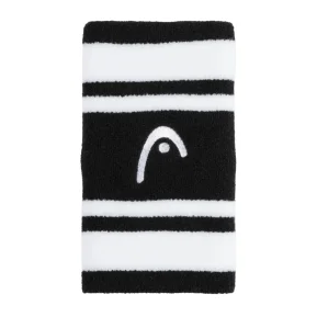 Head Wristband Striped 5 Black White