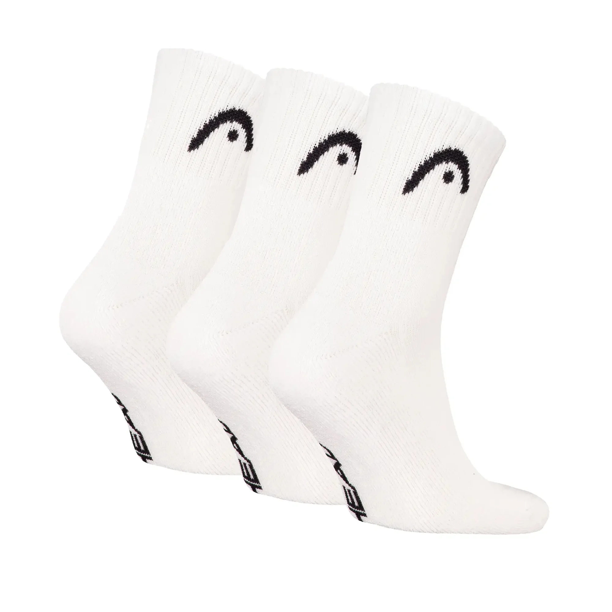 HEAD Unisex Training Socks White x3 – Meias de Treino Confortáveis - imagem 2