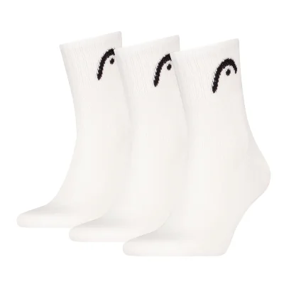 HEAD Unisex Training Socks White x3 43-46