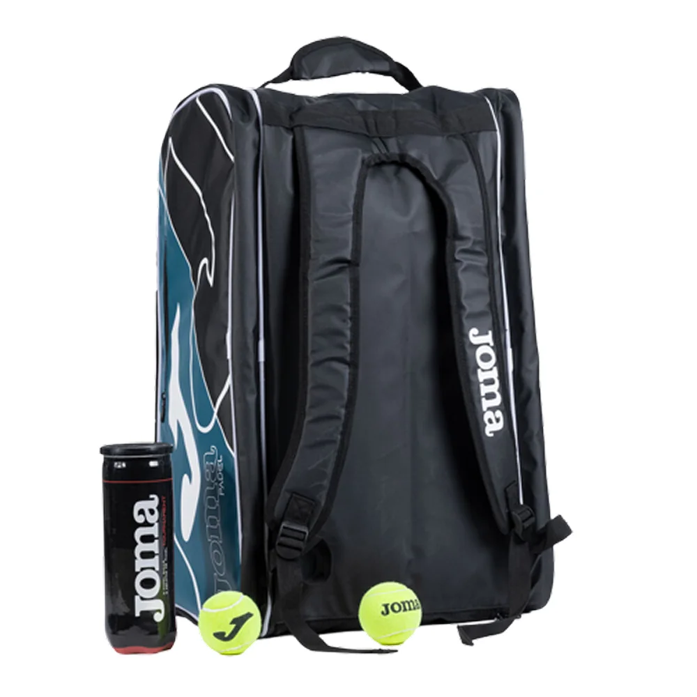 Joma Padel Racket Bag Pro Blue Black – saco de padel espaçoso com compartimento para calçado - imagem 3