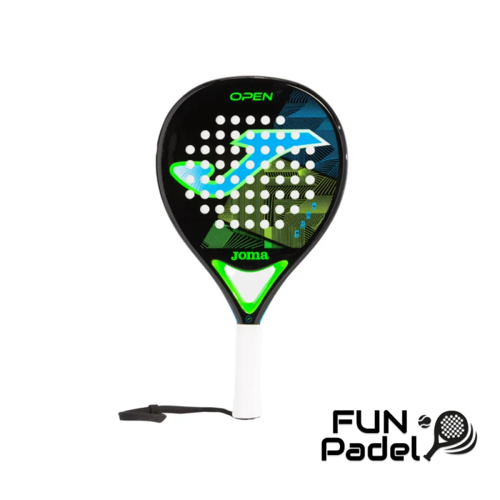 Joma Open Black Turquoise – Raquete de Padel Equilibrada para Iniciantes e Intermédios - imagem 1