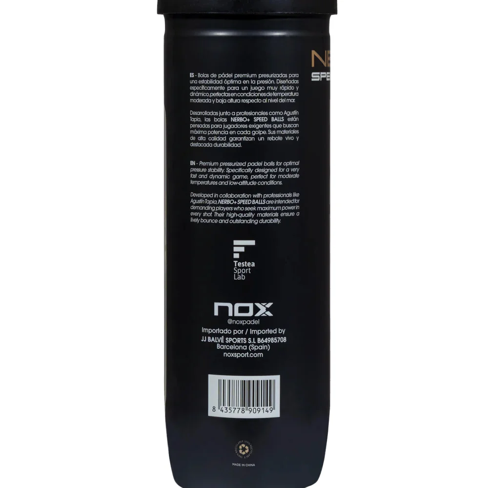 Nox Nerbo+ Speed Balls Tube – Bolas de Padel Ofensivas com Ressalto Rápido - imagem 4