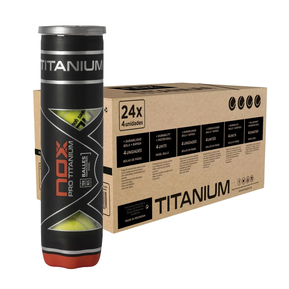 Nox Pro Titanium Padel Balls - Box of 24 Cans (4 Balls per Can) - image 1