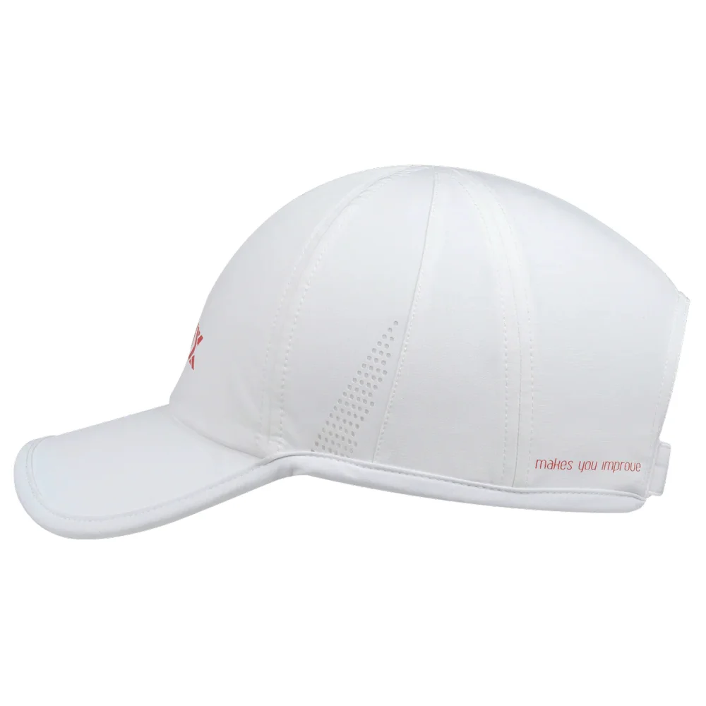 Nox Cap White Red – Technical Padel Cap for Men and Women - image 2