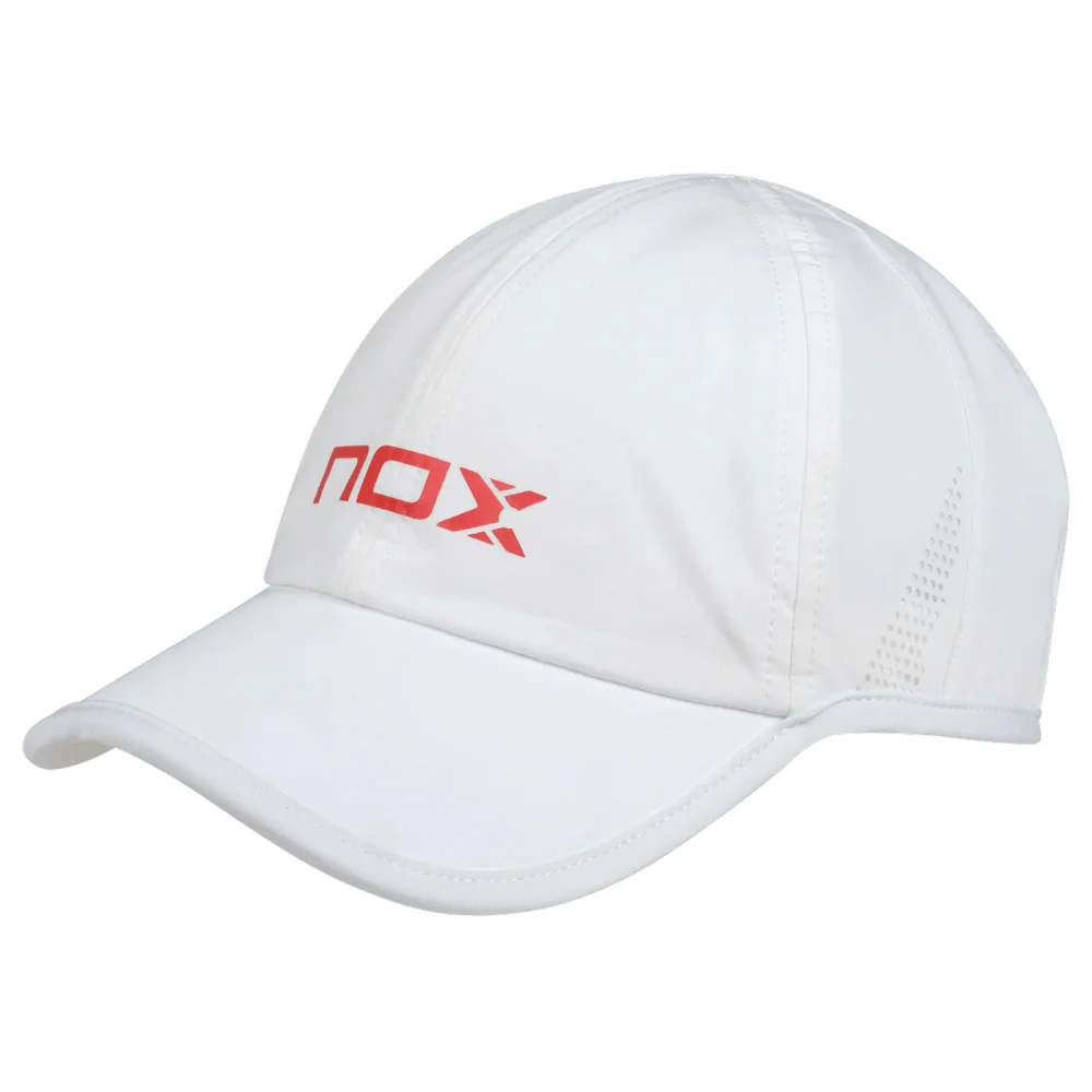 Nox Cap White Red – Technical Padel Cap for Men and Women - image 1