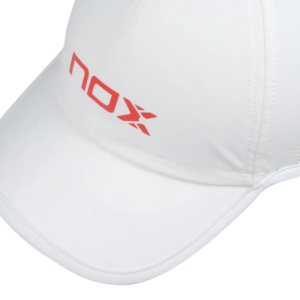 Nox Cap White Red – Technical Padel Cap for Men and Women - image 5