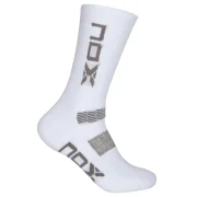 Meias Técnicas Nox Branco Cinzento Logo Homem