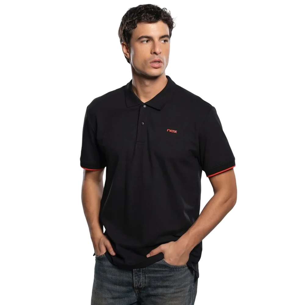Nox CORP Men's Black Polo — Premium Cotton-Stretch Lifestyle Edition - image 4