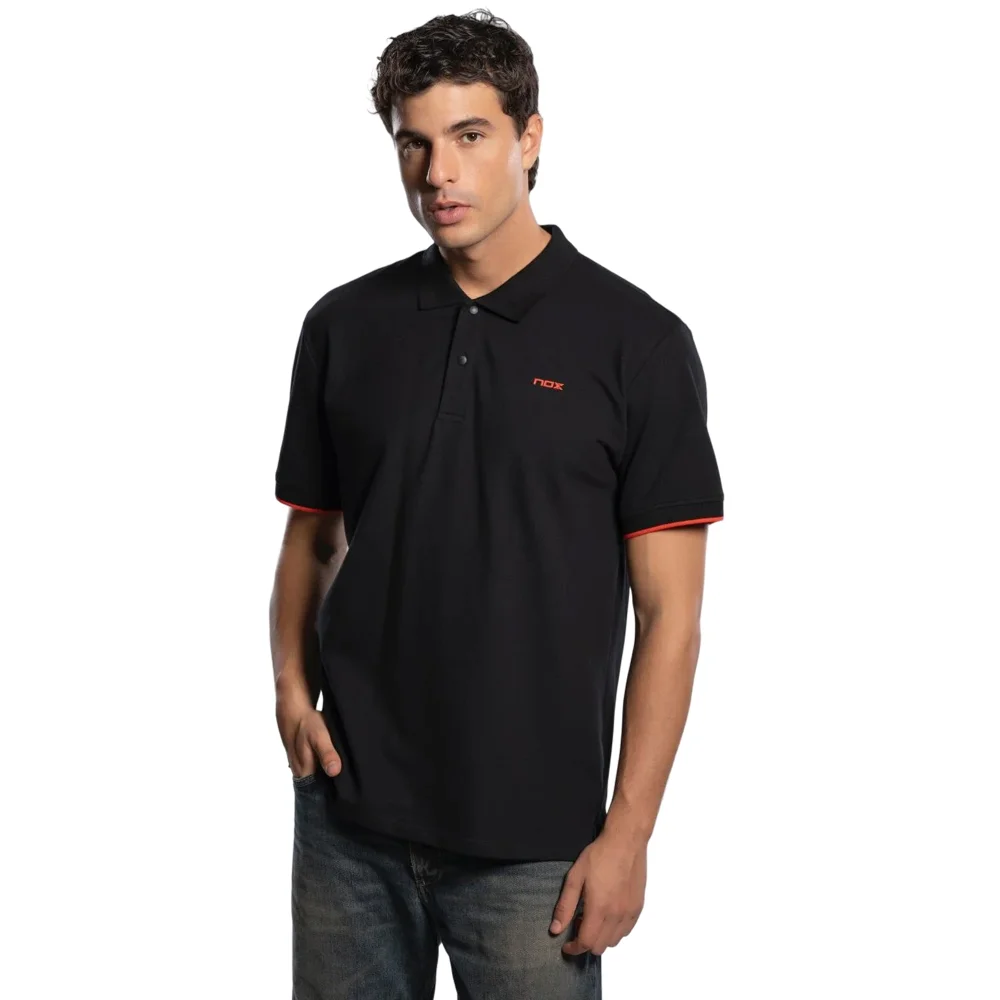 Nox CORP Men's Black Polo — Premium Cotton-Stretch Lifestyle Edition - image 5