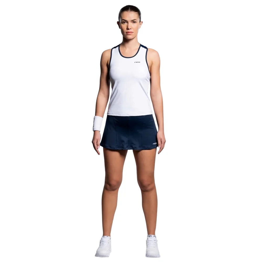 Nox Team Women's Tank Top in White Navy - Professional Padel Competition Jersey - image 8