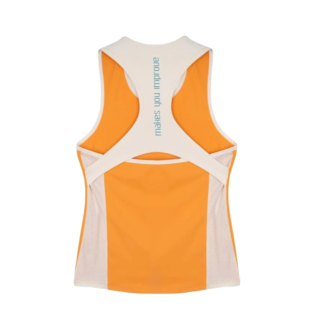 Nox Pro Women's Tank Top Mock Orange Degraded – sports tank top with unrestricted movement - image 2