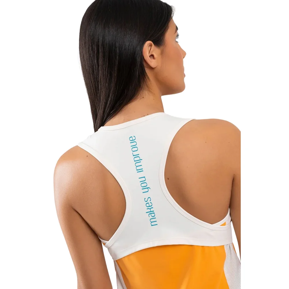 Nox Pro Women's Tank Top Mock Orange Degraded – sports tank top with unrestricted movement - image 5