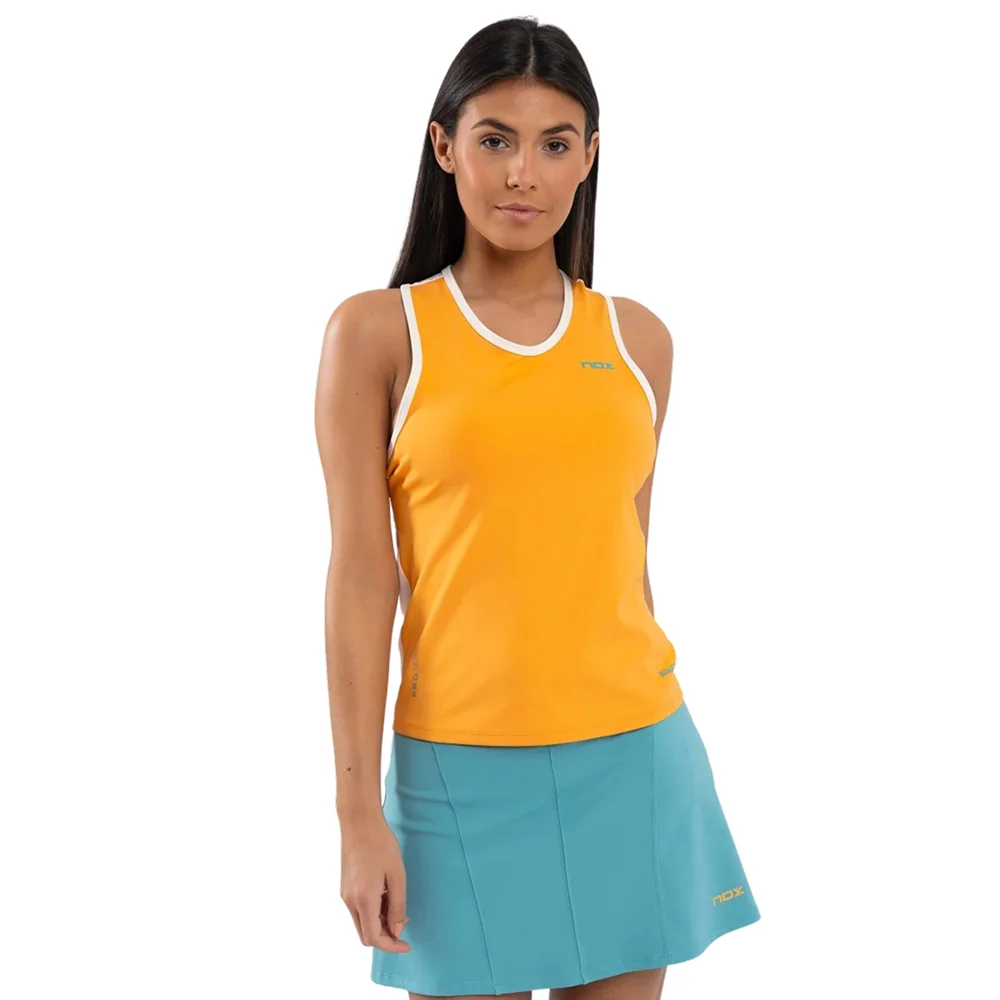 Nox Pro Women's Tank Top Mock Orange Degraded – sports tank top with unrestricted movement - image 6