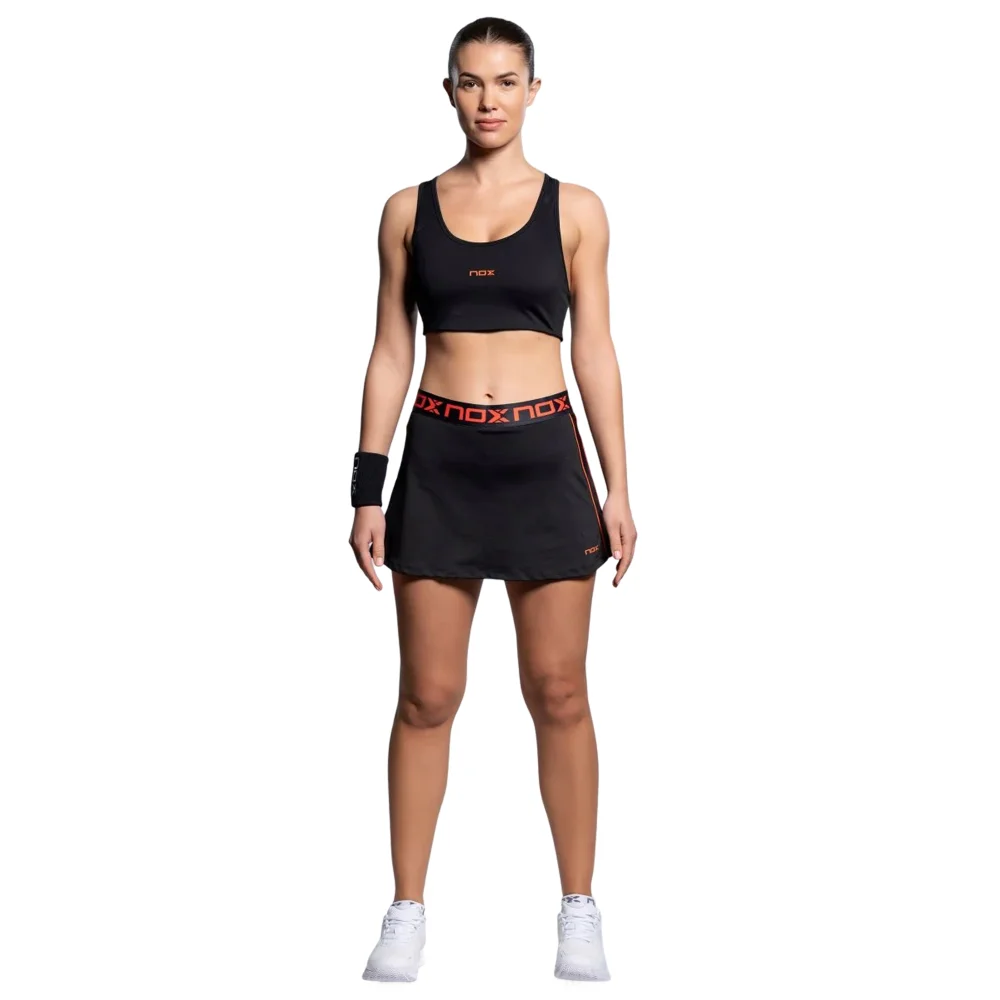 Nox Team Black Women’s High-Support Padel Bra - 250g Elastic Interlock - image 7