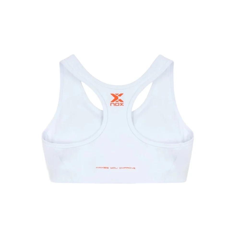 Nox Team Women's White Bra - High-Support Padel and Tennis Sports Top - image 2
