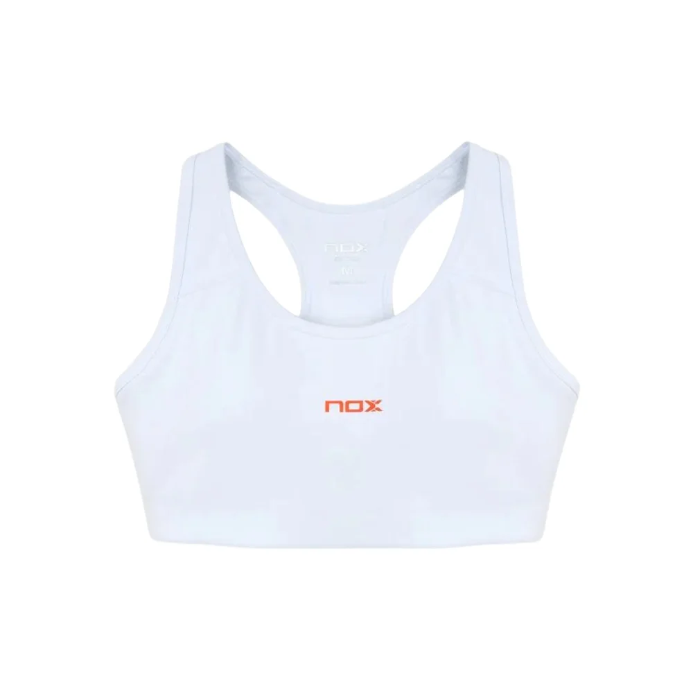 Nox Team Women's White Bra - High-Support Padel and Tennis Sports Top - image 1