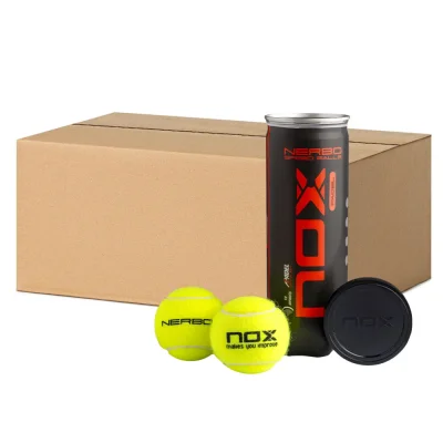 NOX Nerbo Padel Balls – Box of 24 Cans (72 High-Performance Balls)