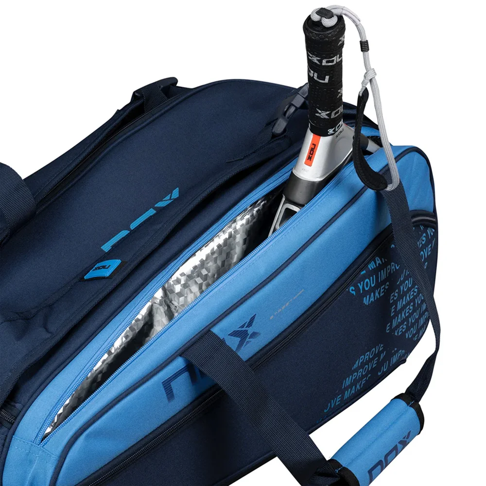 Stylish blue 45L paddle racquet bag with rigid base and backpack straps - image 6