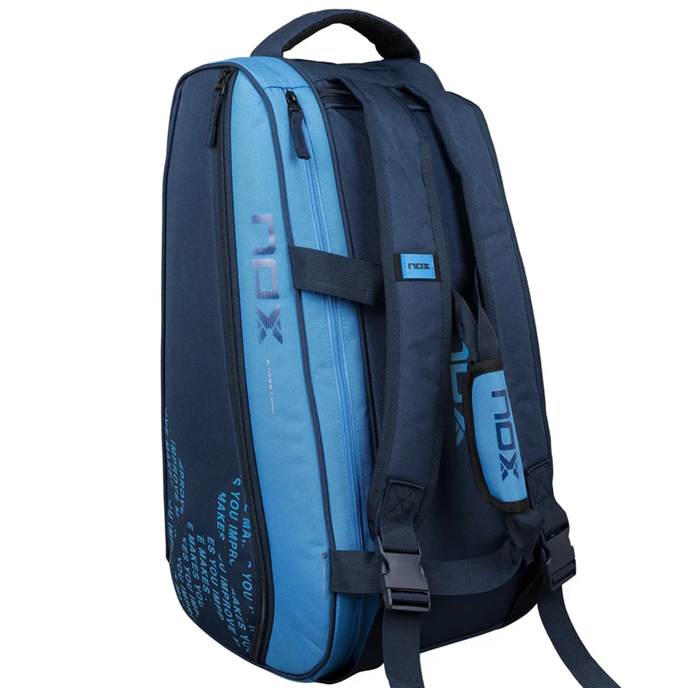 Stylish blue 45L paddle racquet bag with rigid base and backpack straps - image 3
