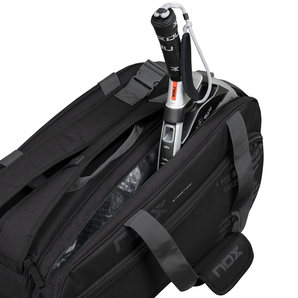 Nox Street Series Black Gray – black 45L paddle racquet bag with thermal protection and rigid base - image 6