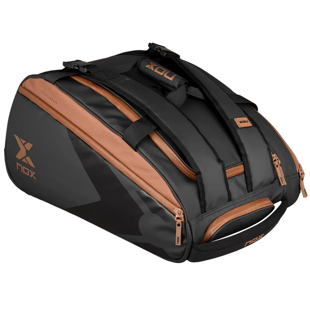 Nox Padelbag Luxury Open Series Black Brown — saco de padel premium com compartimento térmico - imagem 1