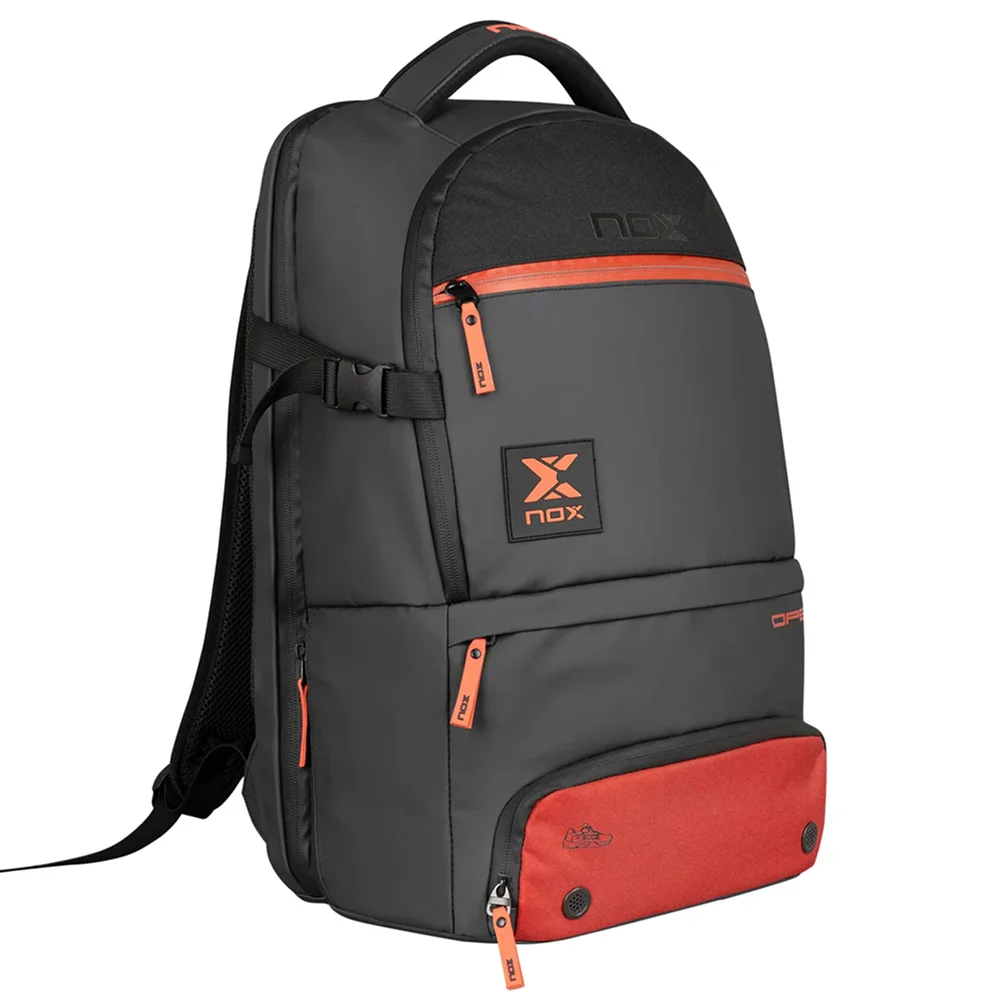 Nox Backpack Luxury Open Series Black Red — premium padel backpack with shoe compartment - image 2