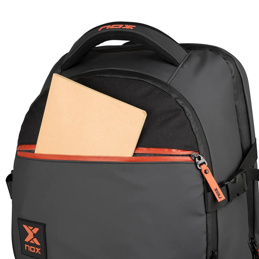 Nox Backpack Luxury Open Series Black Red — premium padel backpack with shoe compartment - image 8