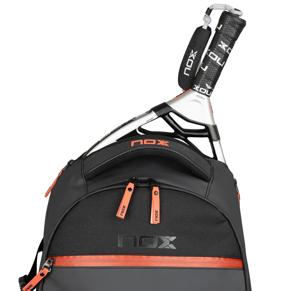 Nox Backpack Luxury Open Series Black Red — premium padel backpack with shoe compartment - image 9