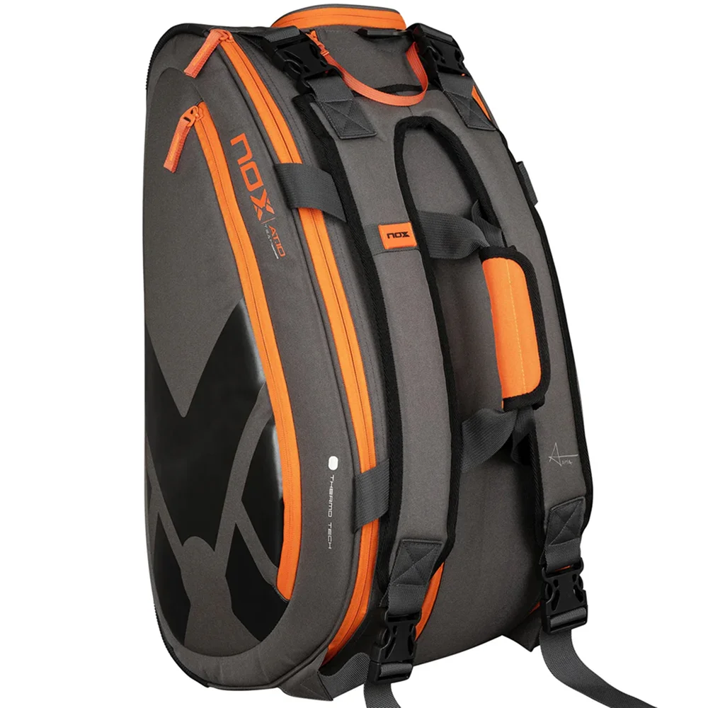 Nox AT10 Team Gray Orange — mala oficial de padel de Agustín Tapia com proteção térmica - imagem 7
