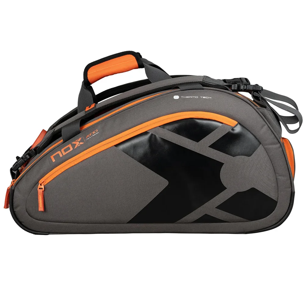 Nox AT10 Team Gray Orange — mala oficial de padel de Agustín Tapia com proteção térmica - imagem 2