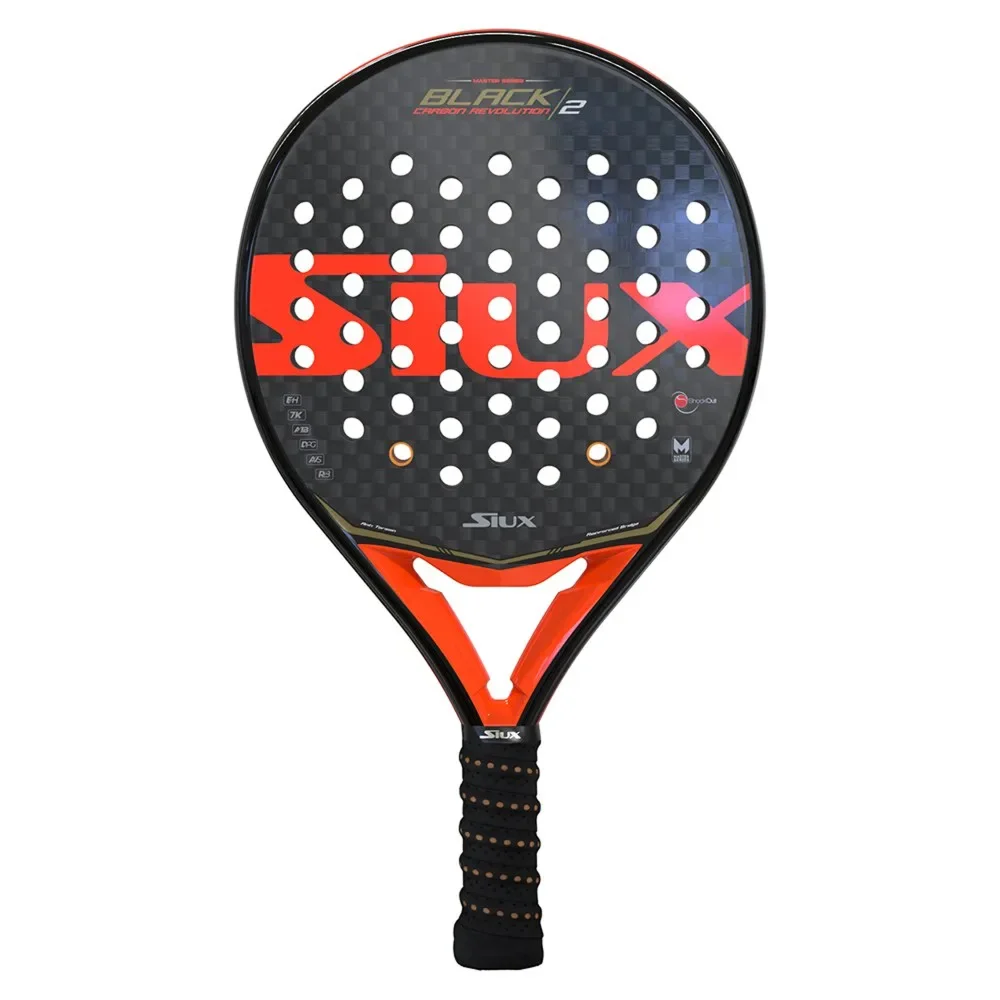 Siux Black Carbon Revolution 2 Red – professional padel racket with excellent power and control - image 1