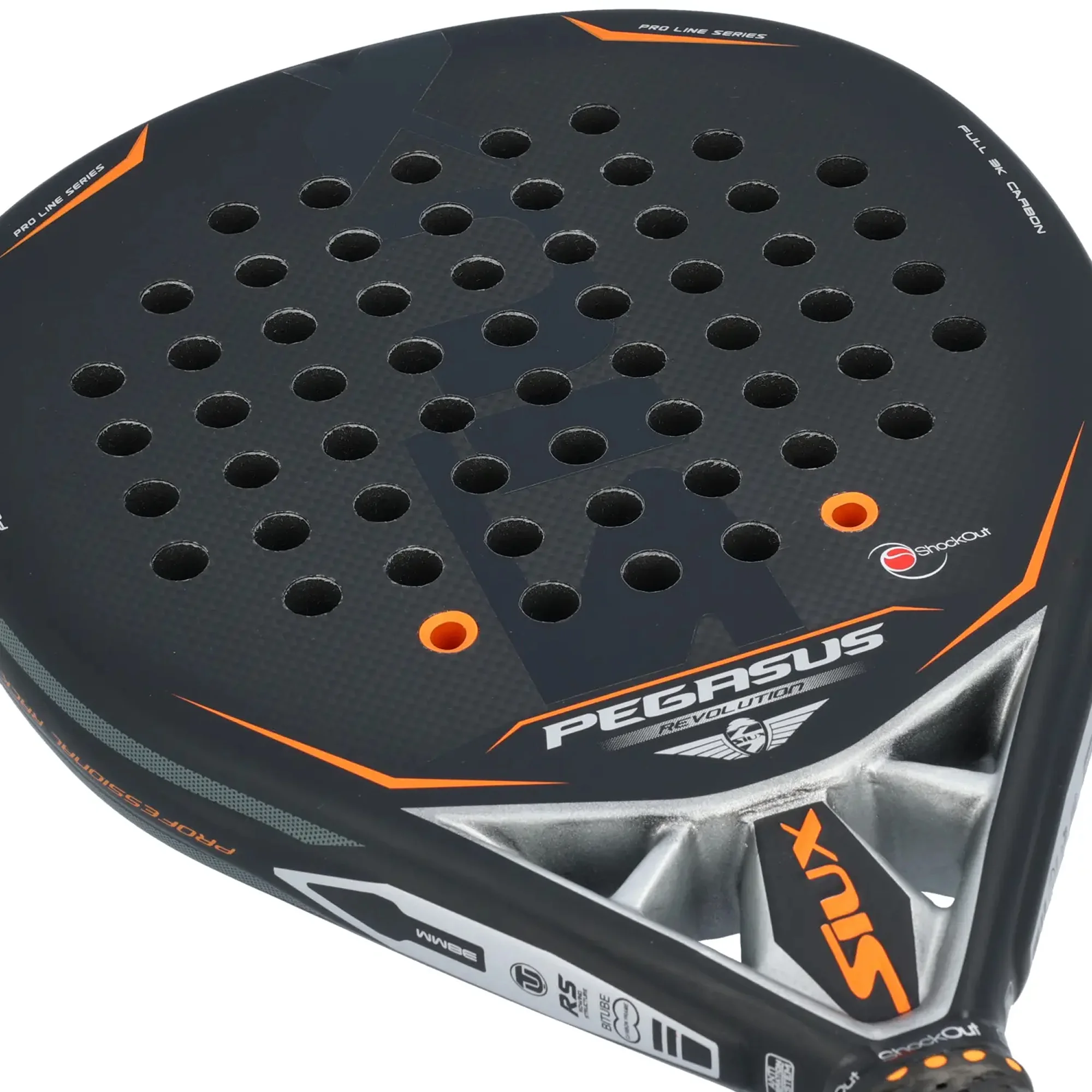 A Siux Pegasus Revolution 3K 2023 é uma raquete profissional de padel com revestimento em carbono 3K para golpes potentes e - imagem 5