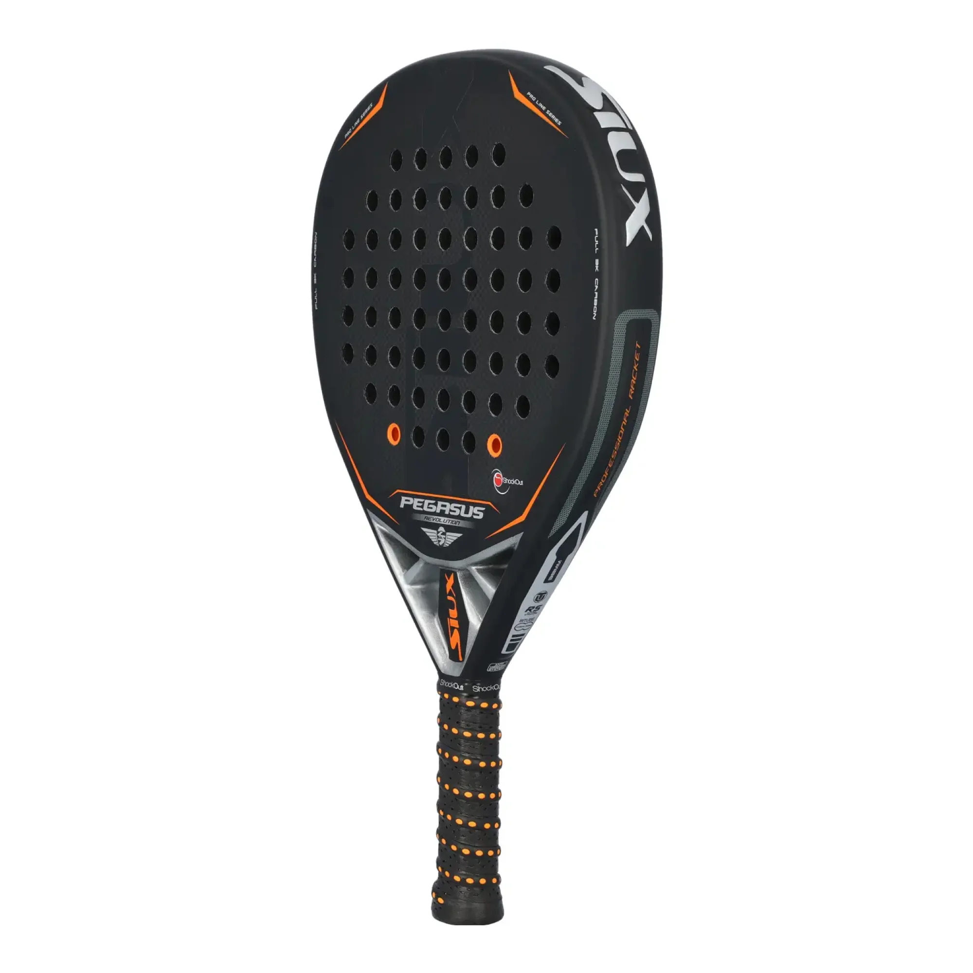 A Siux Pegasus Revolution 3K 2023 é uma raquete profissional de padel com revestimento em carbono 3K para golpes potentes e - imagem 2