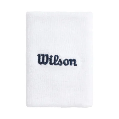 Wilson Wide Terry Wristbands Bright White