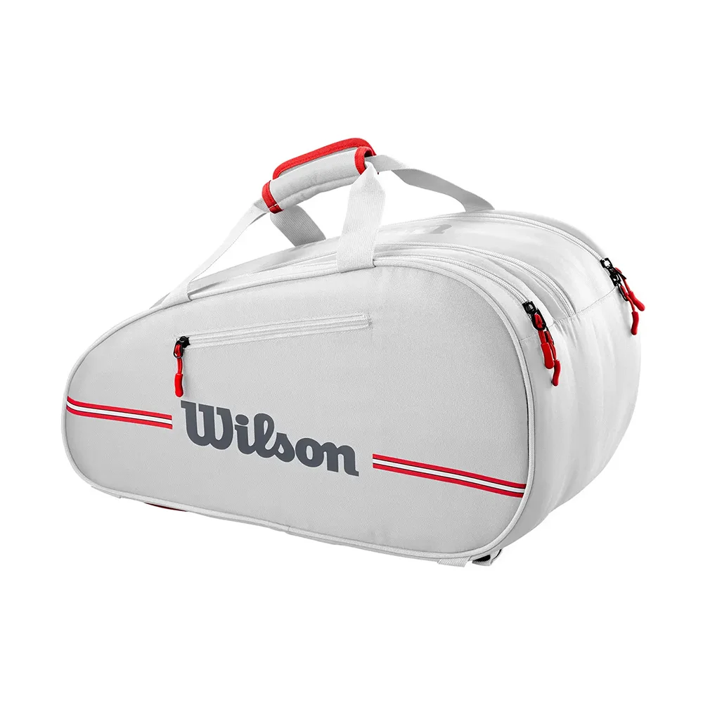 Wilson Team White — bolsa de padel média para 4 raquetes com alças ergonómicas - imagem 2