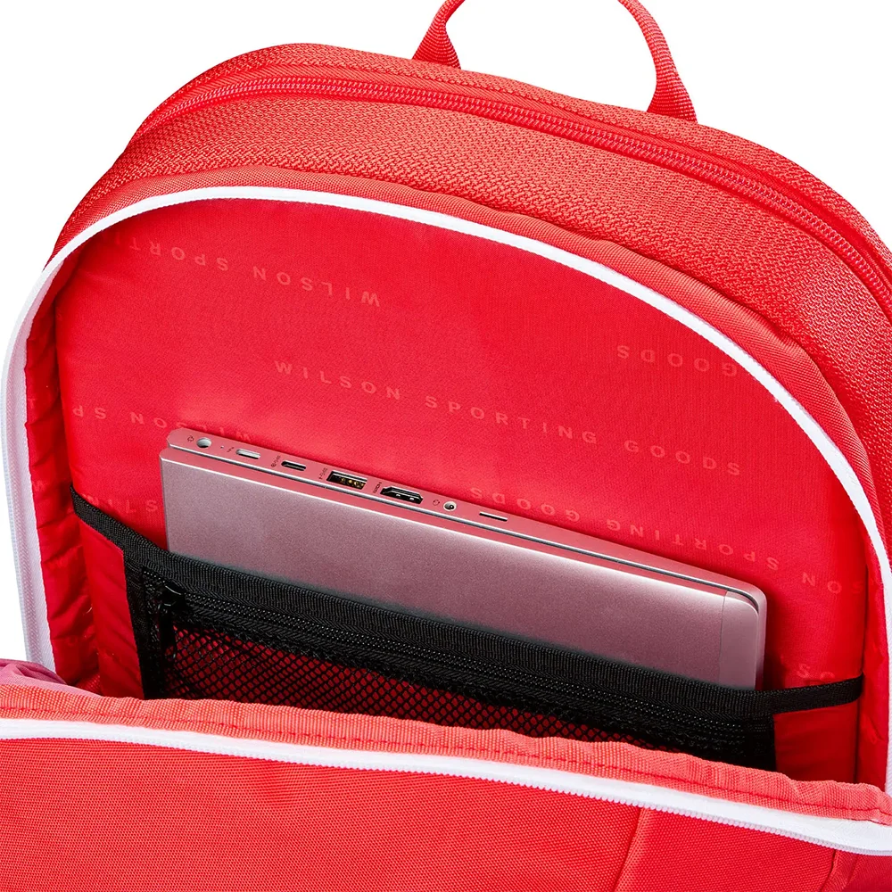 Wilson Tour Red — red padel backpack with shoe and laptop compartments - image 4
