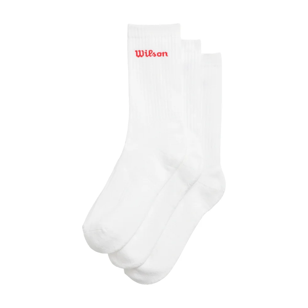 Wilson Crew Logo Sock 3 Pack Bright White — Professional Performance Pack - image 1