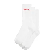 Wilson Sock Crew Logo 3 Pack Branco Brilhante