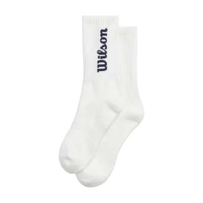 Wilson Crew Logo Sock White Navy