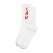 Wilson Sock Crew Logo Branco Vermelho