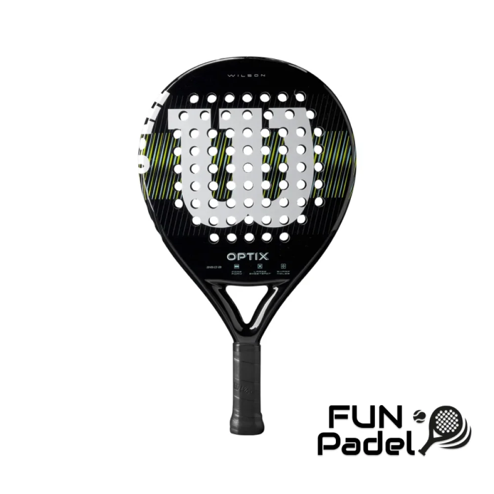 Wilson Optix V1 Black Padel 2 – Raquete de Padel Focada no Controlo para Iniciantes e Intermédios - imagem 1