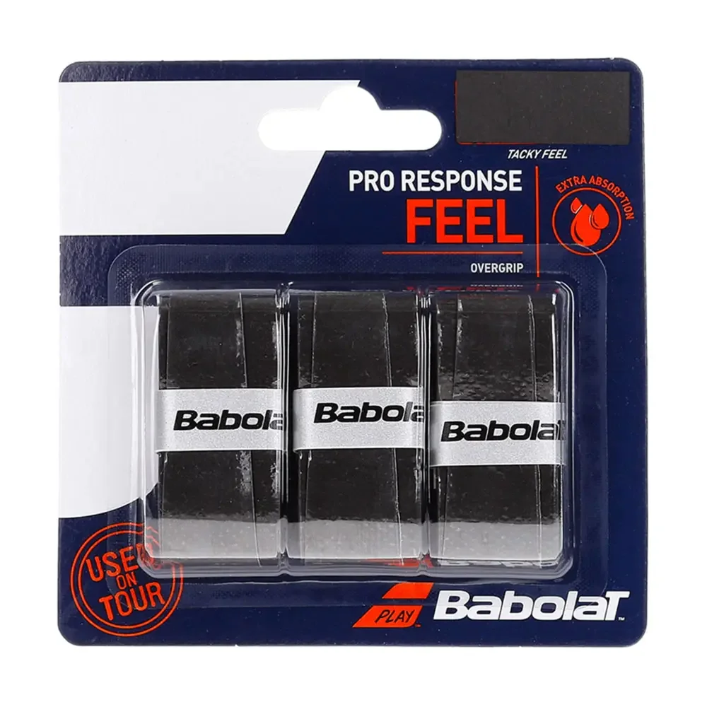 Babolat Pro Response Feel – set of three black overgrips - image 1