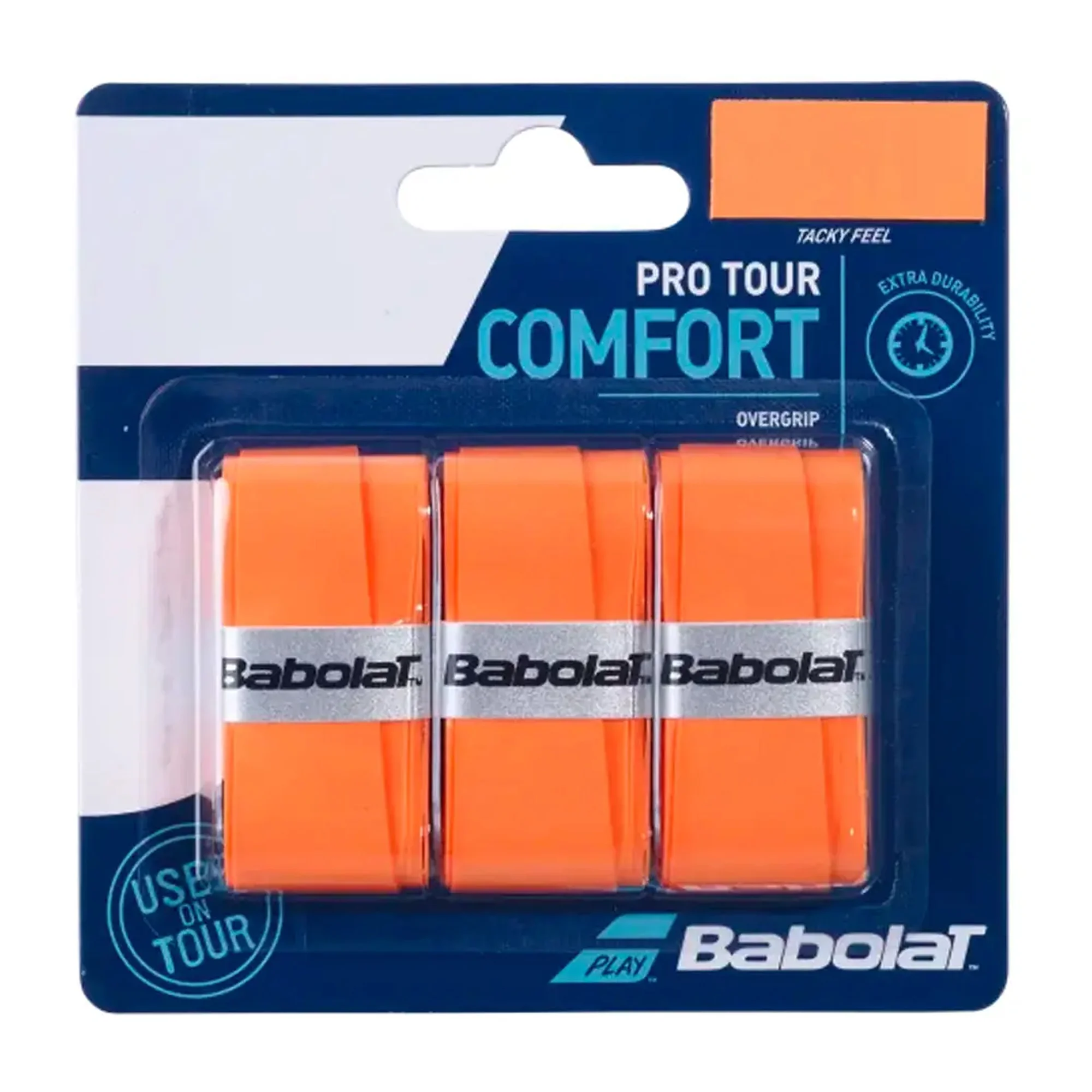 Babolat Pro Tour – conjunto de três overgrips na cor laranja - imagem 1