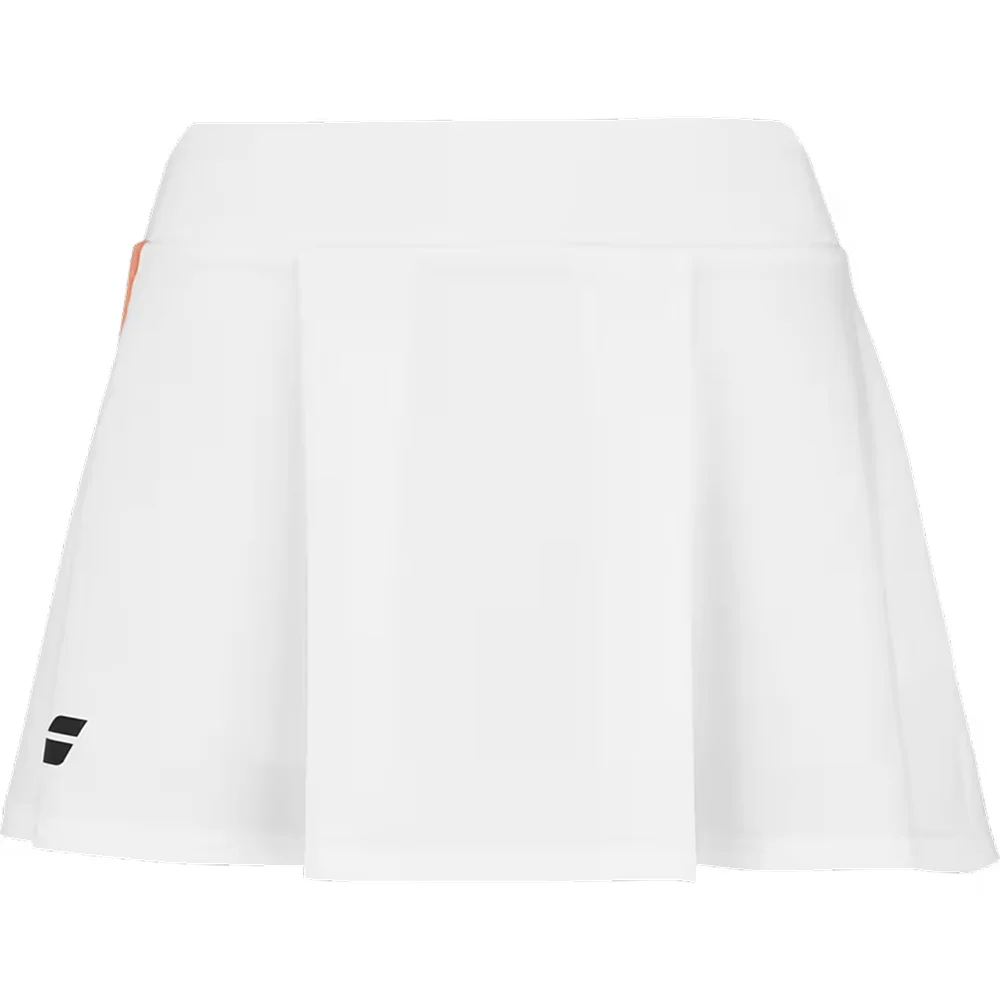 Babolat Play Women Skirt White Orange Size L – A-line fit tennis & padel skirt - image 1